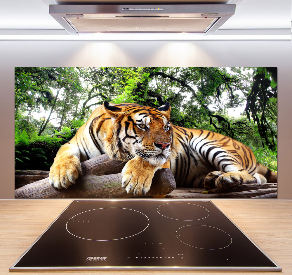 Kitchen splashback Tiger on the rock