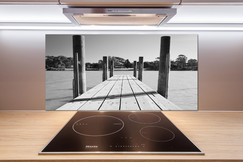 Cooker splashback Wooden pier