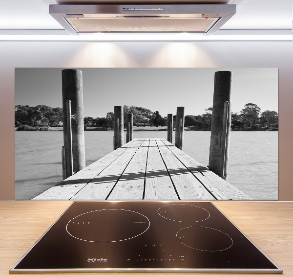 Cooker splashback Wooden pier