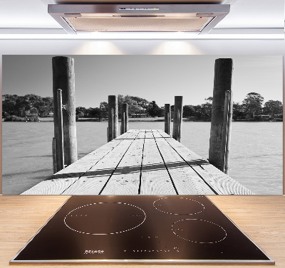 Cooker splashback Wooden pier