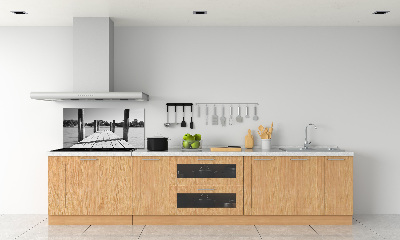 Cooker splashback Wooden pier