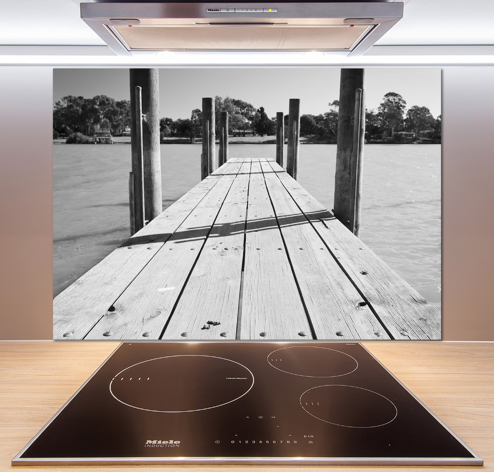 Cooker splashback Wooden pier