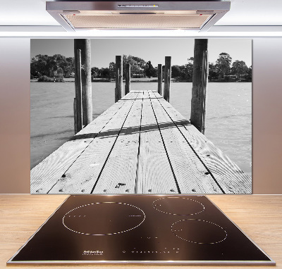 Cooker splashback Wooden pier