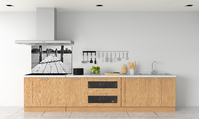 Cooker splashback Wooden pier