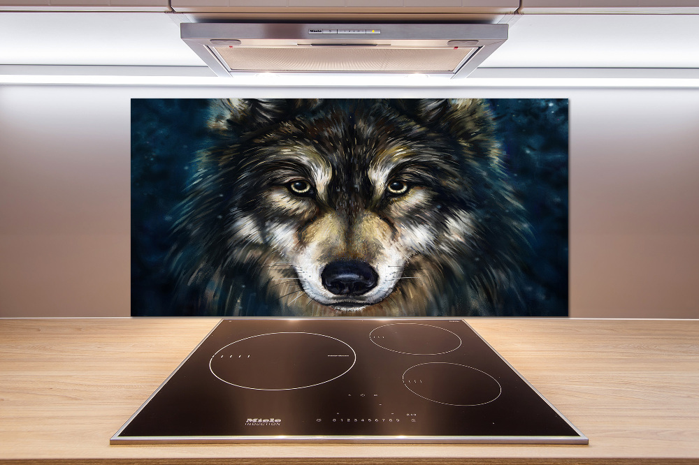 Kitchen splashback Wolves