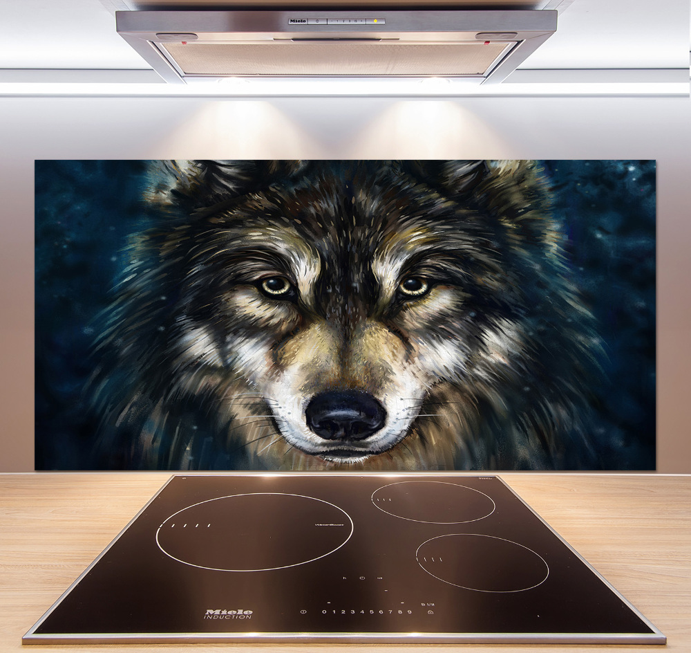 Kitchen splashback Wolves