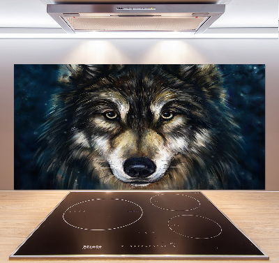 Kitchen splashback Wolves