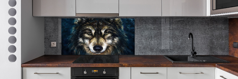 Kitchen splashback Wolves