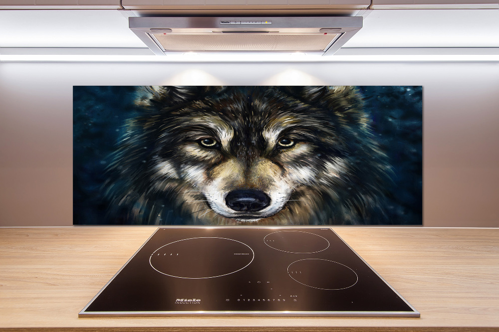 Kitchen splashback Wolves