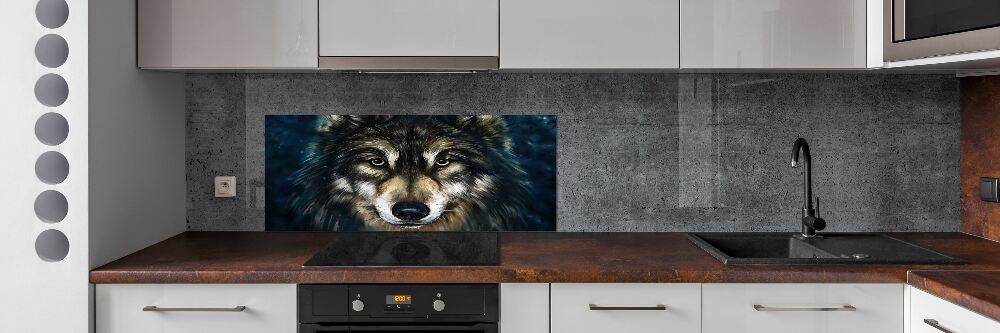 Kitchen splashback Wolves