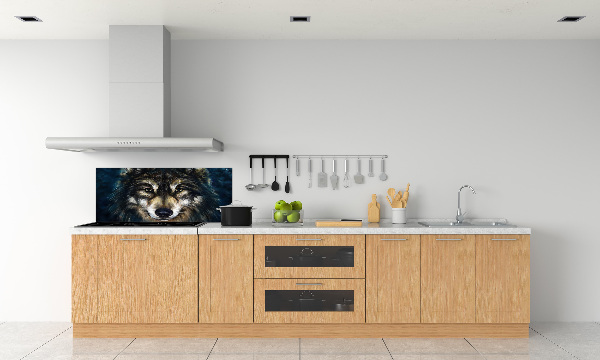 Kitchen splashback Wolves