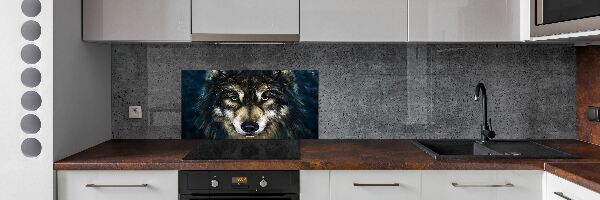 Kitchen splashback Wolves