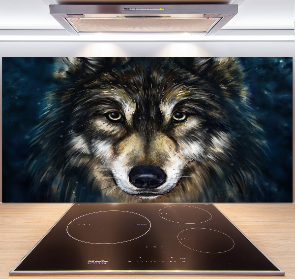 Kitchen splashback Wolves