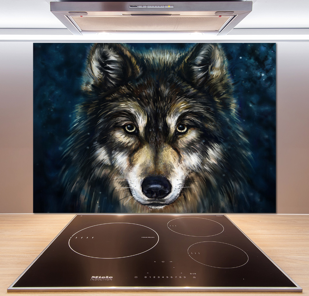 Kitchen splashback Wolves