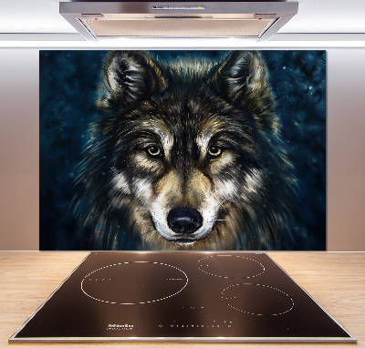 Kitchen splashback Wolves