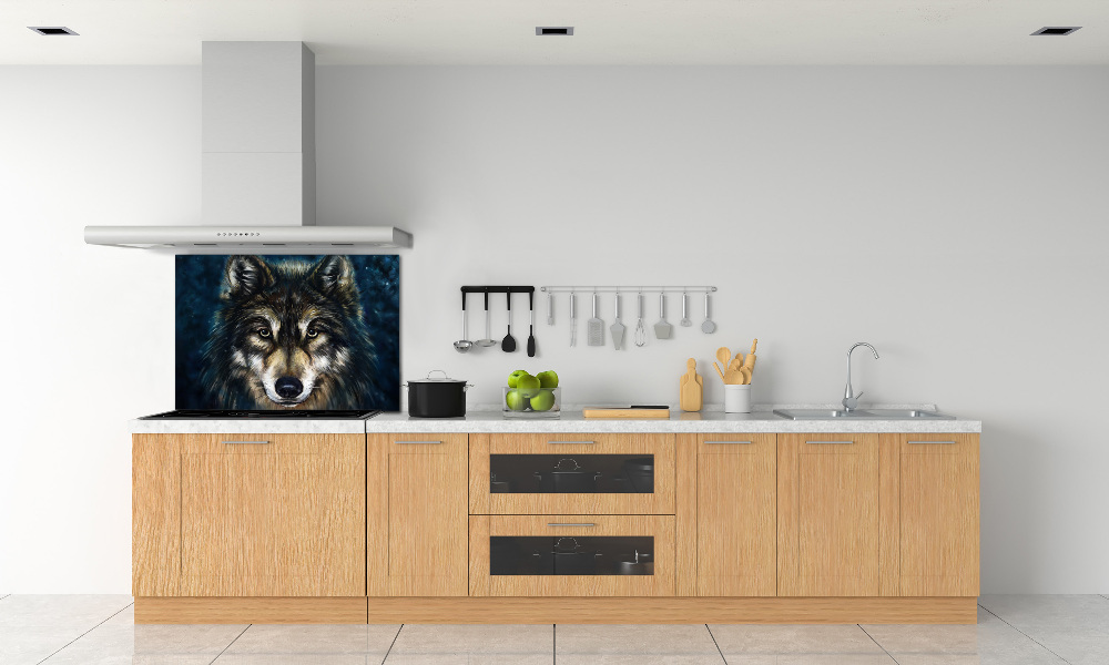 Kitchen splashback Wolves