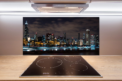 Cooker splashback Chicago at night