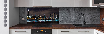 Cooker splashback Chicago at night