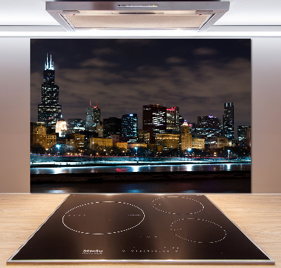 Cooker splashback Chicago at night