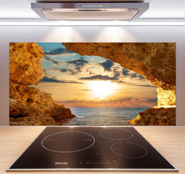 Cooker splashback Grotto by the sea