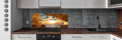 Cooker splashback Grotto by the sea