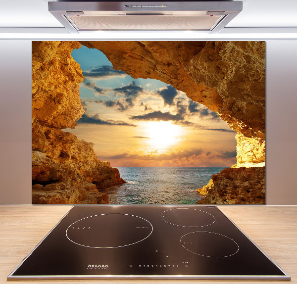 Cooker splashback Grotto by the sea