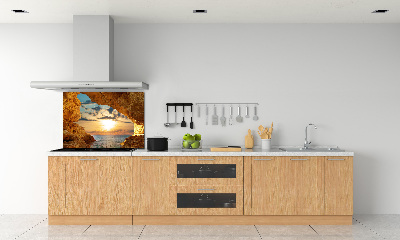 Cooker splashback Grotto by the sea