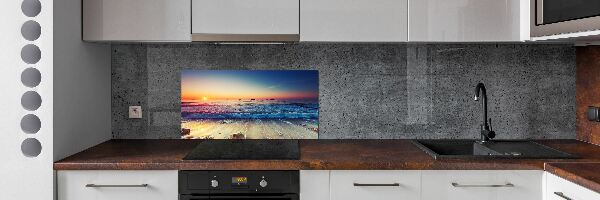 Cooker splashback Sunrise sea