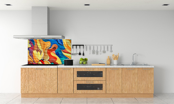 Glass splashback Abstract flower