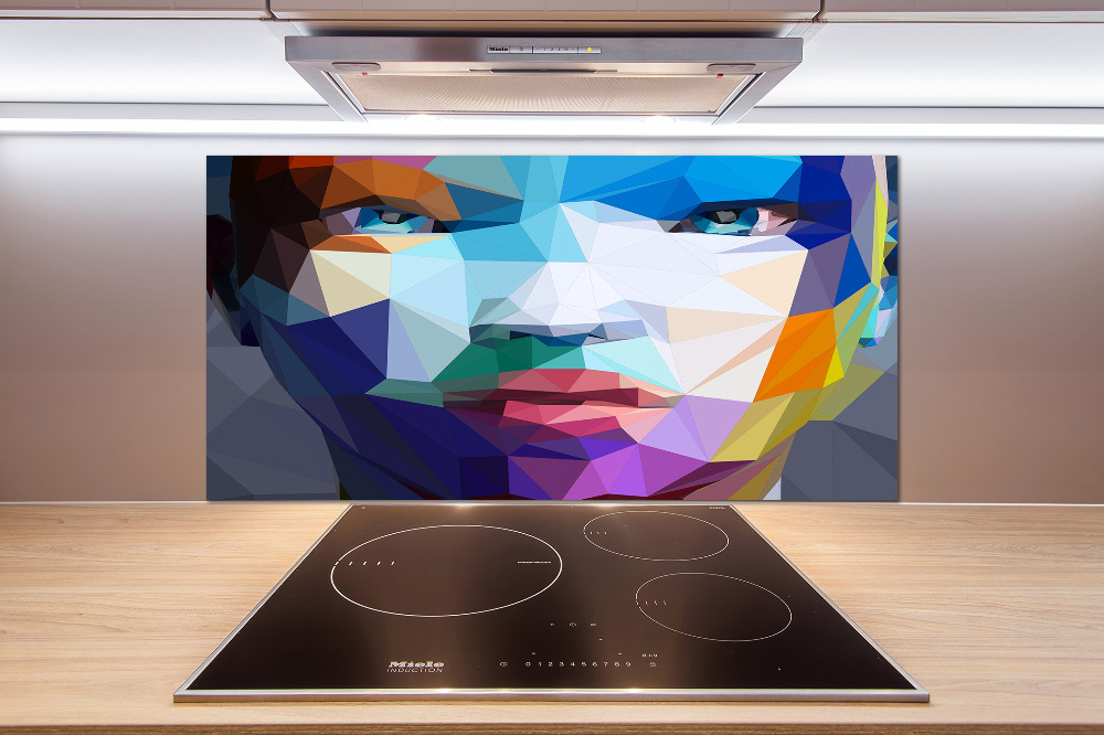 Glass splashback Abstraction woman