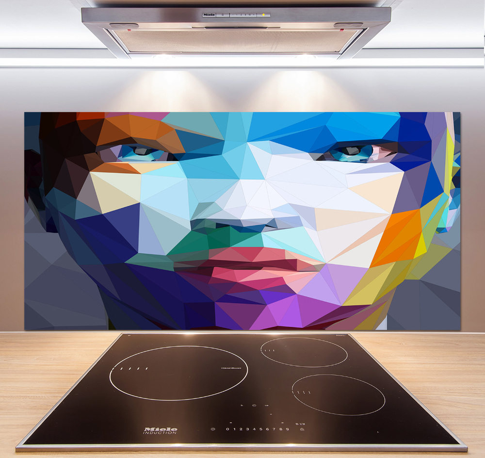 Glass splashback Abstraction woman