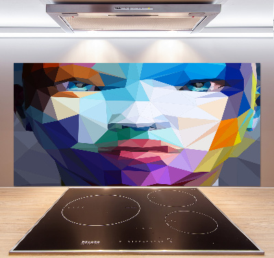 Glass splashback Abstraction woman