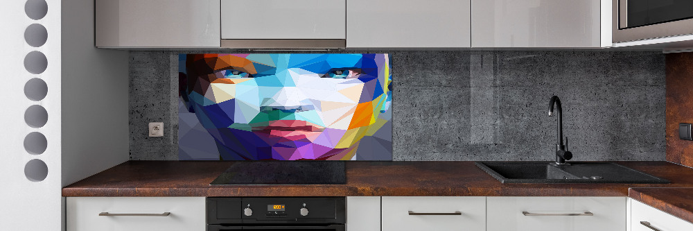 Glass splashback Abstraction woman