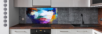 Glass splashback Abstraction woman