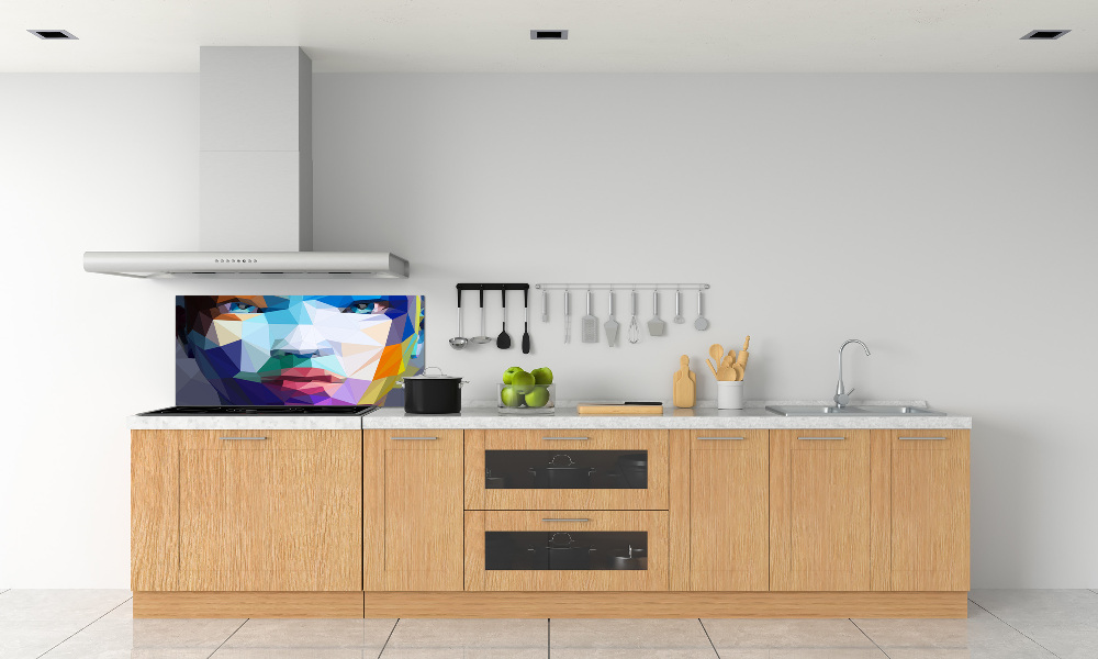 Glass splashback Abstraction woman