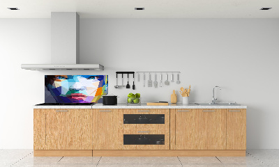 Glass splashback Abstraction woman