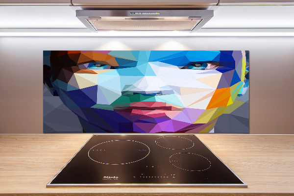 Glass splashback Abstraction woman