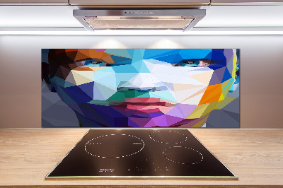 Glass splashback Abstraction woman