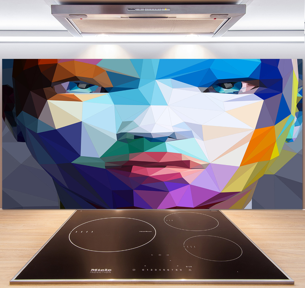 Glass splashback Abstraction woman