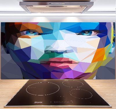 Glass splashback Abstraction woman