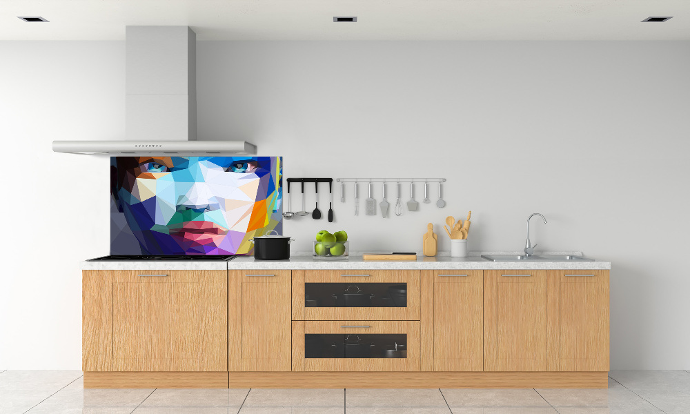 Glass splashback Abstraction woman