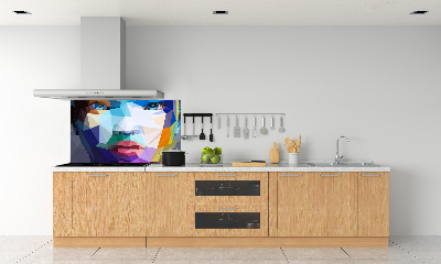 Glass splashback Abstraction woman