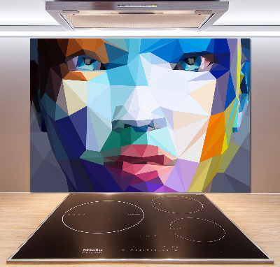 Glass splashback Abstraction woman