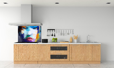 Glass splashback Abstraction woman