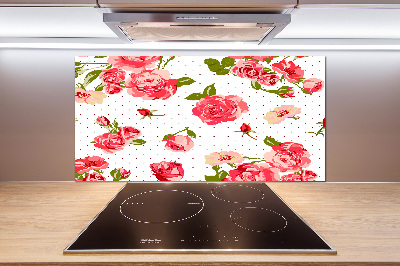 Cooker splashback Roses