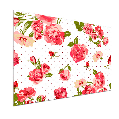 Cooker splashback Roses