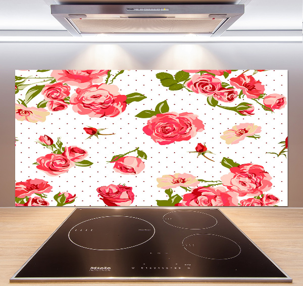 Cooker splashback Roses