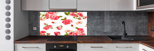 Cooker splashback Roses