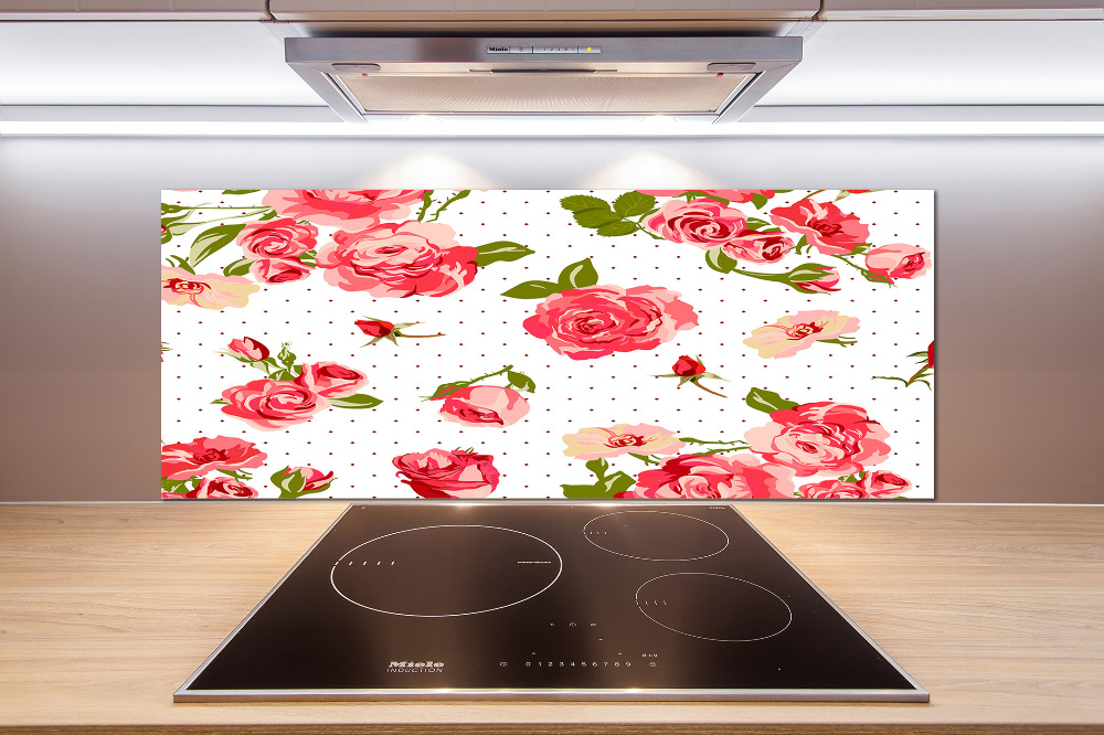 Cooker splashback Roses