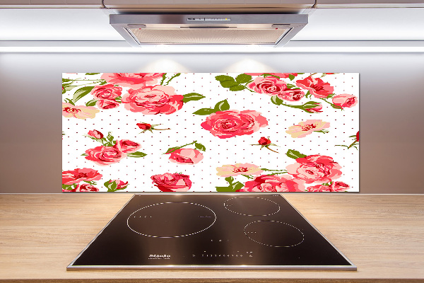 Cooker splashback Roses